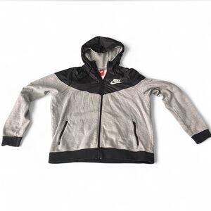 Nike Black and Gray Hooded Jacket